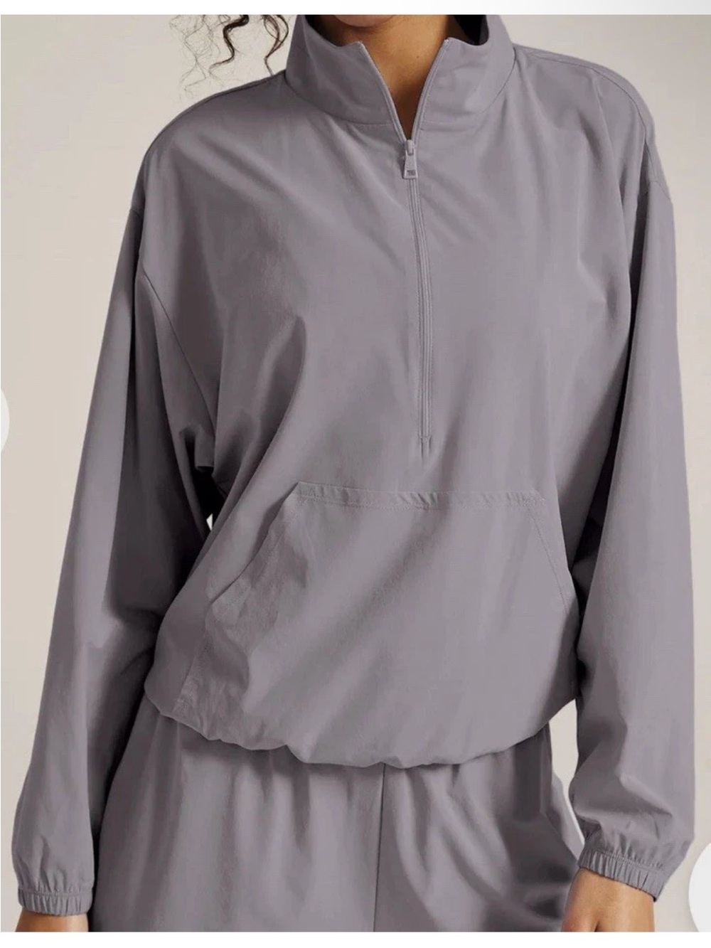 Beyond Yoga Stretch Woven In Stride Half Zip Pullover Jacket Medium  $128